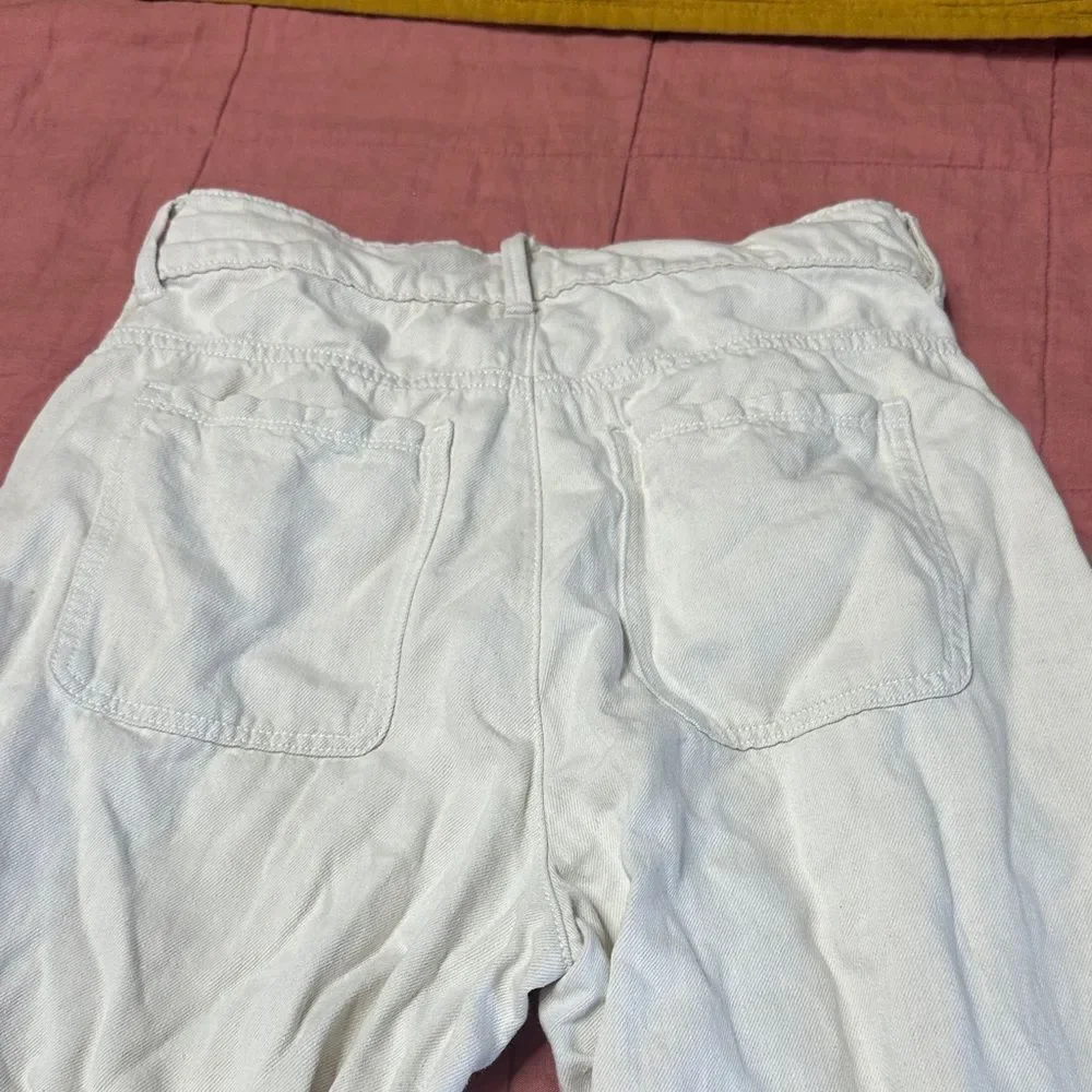 Zara Off-White Buttoned Pants